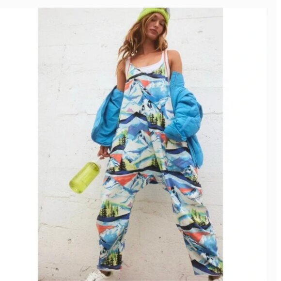 Free People Hot Shot Printed Onesie ⛷️🏂  Skinic Route Apres Combo - Picture 4 of 6